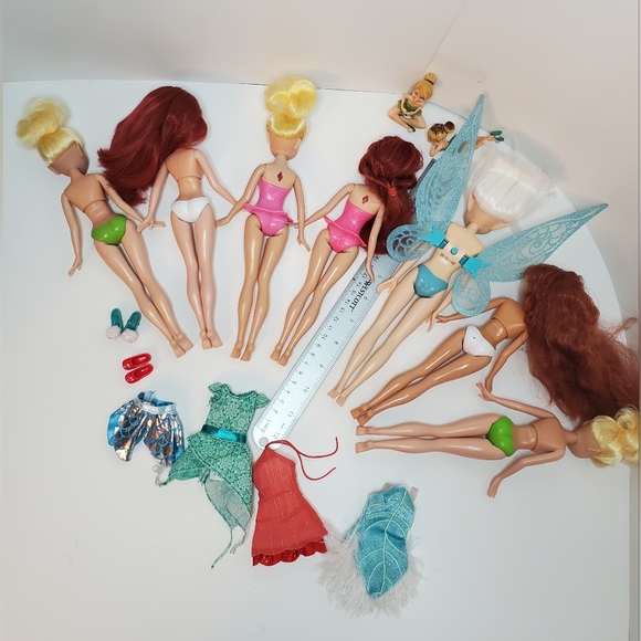 Lot of 7 Disney Tinkerbell Dolls Tinker bell dolls faries #6 - Picture 5 of 12